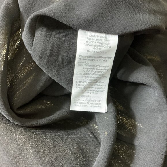 J. Crew Collection Gold Metallic Pleated Midi Skirt 12T Tall - Picture 6 of 7